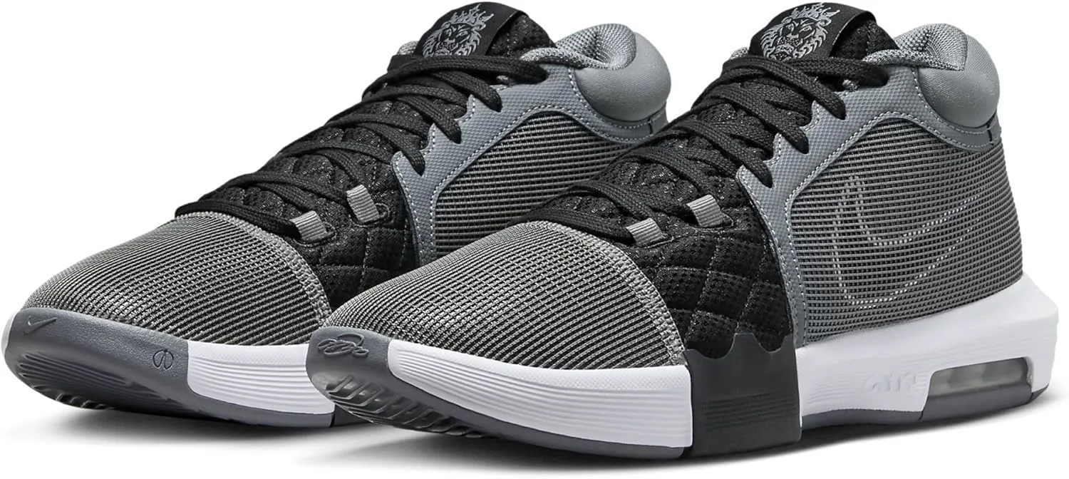 Мужские баскетбольные кроссовки Nike Lebron Witness VIII, серый/черный/белый — фото 2