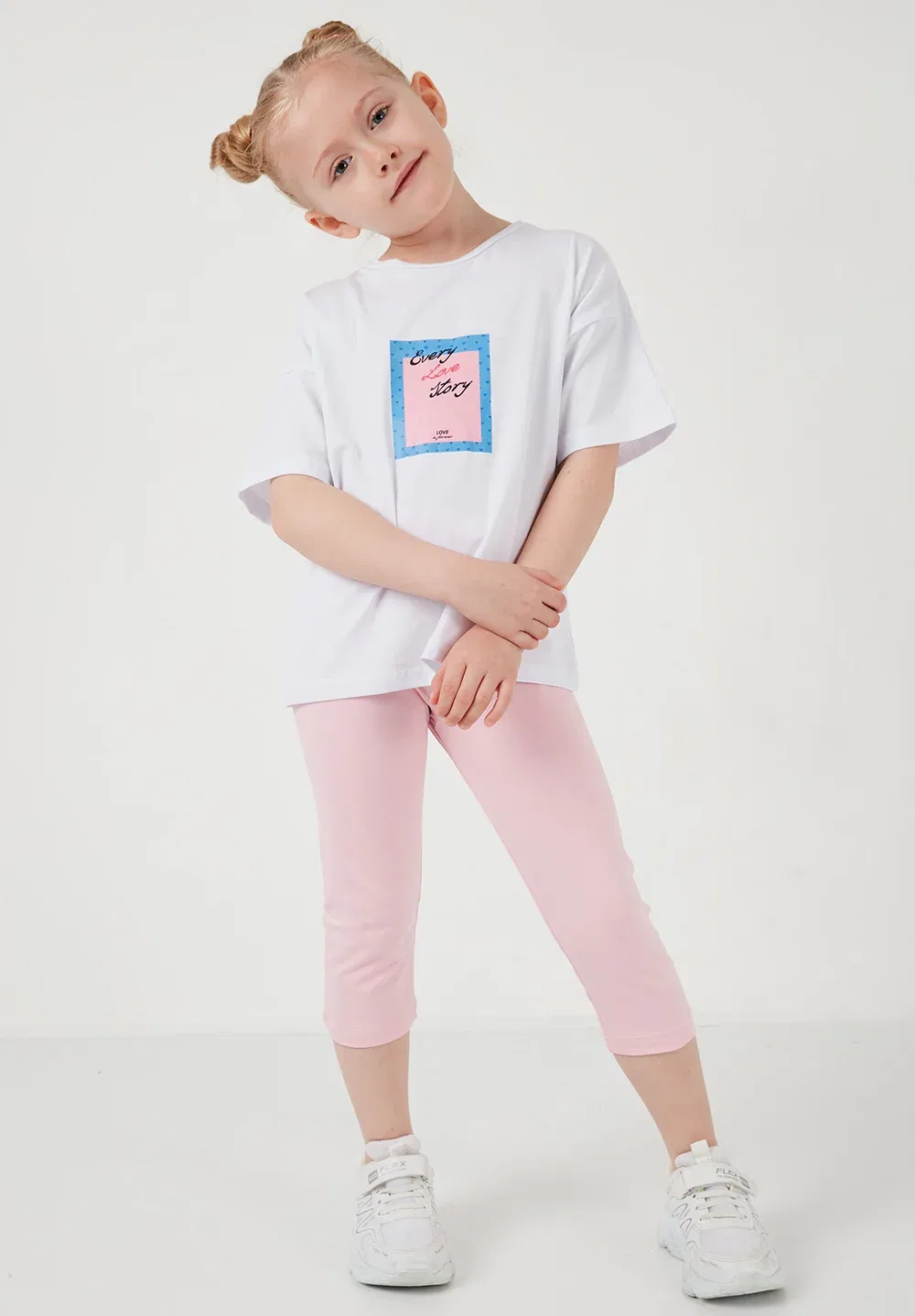 Комплект стандартного кроя - леггинсы - брюки Lela, White — фото 2