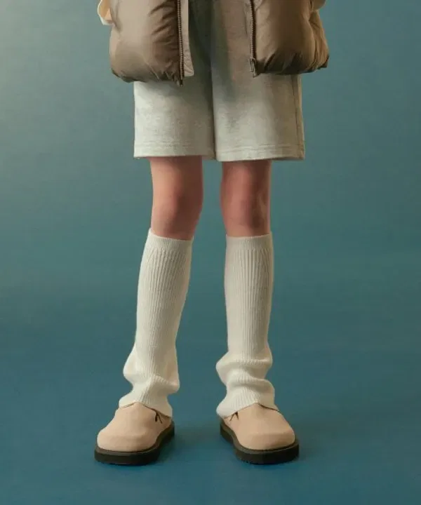 Леггинсы для ног вязаные, Leg Warmers, Musinsa Standard Kids, слоновая кость