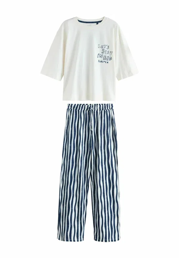 Пижамный комплект из хлопка Tall fit - short sleeve pyjamas set Next blue graphic, синий