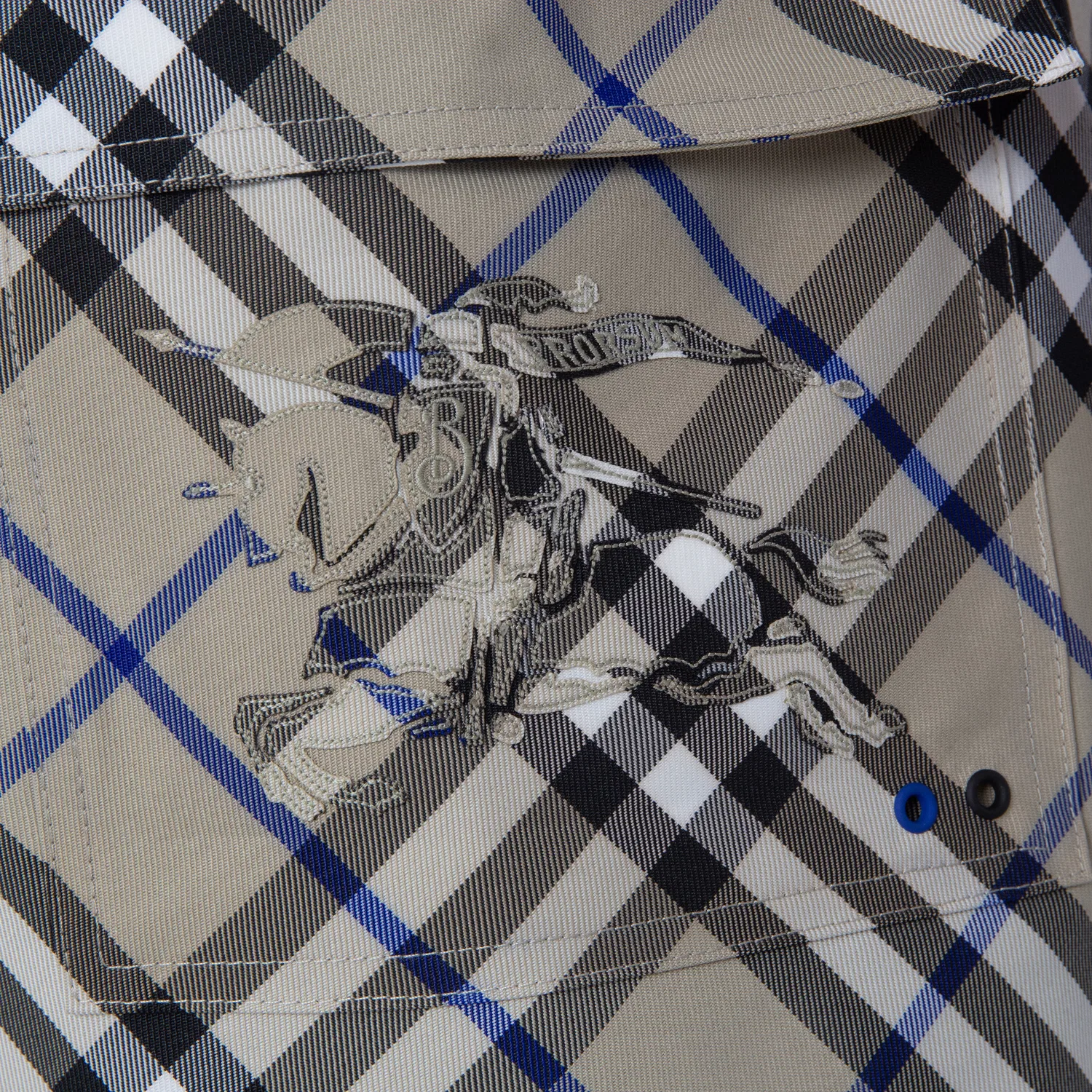 Шорты с вышивкой EKD из хлопкового твила Burberry, Lichen Ip Check — фото 3