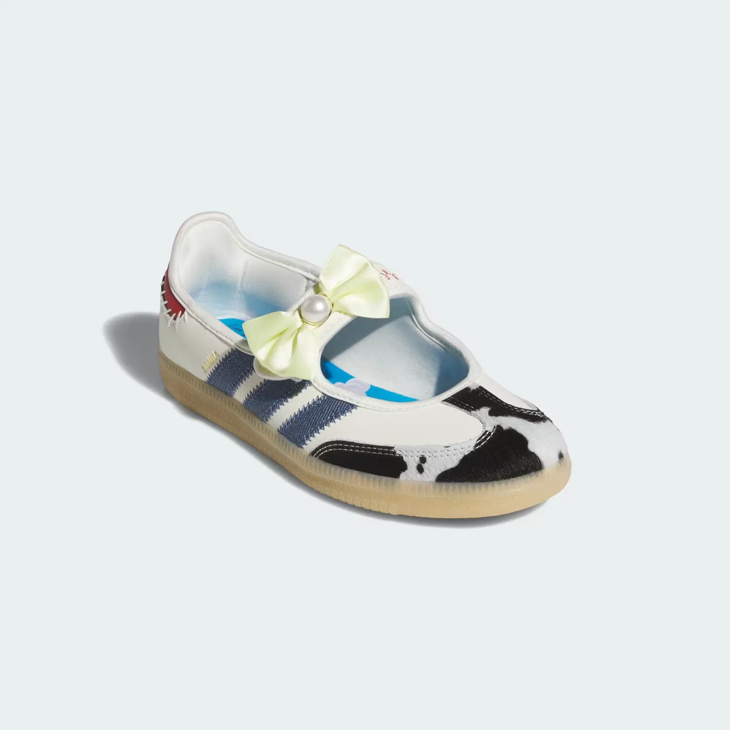 Детские кроссовки с кожаным верхом Pixar Toy Story Samba Jane Adidas Originals, молочно-белый/черный/карамельный — фото 4
