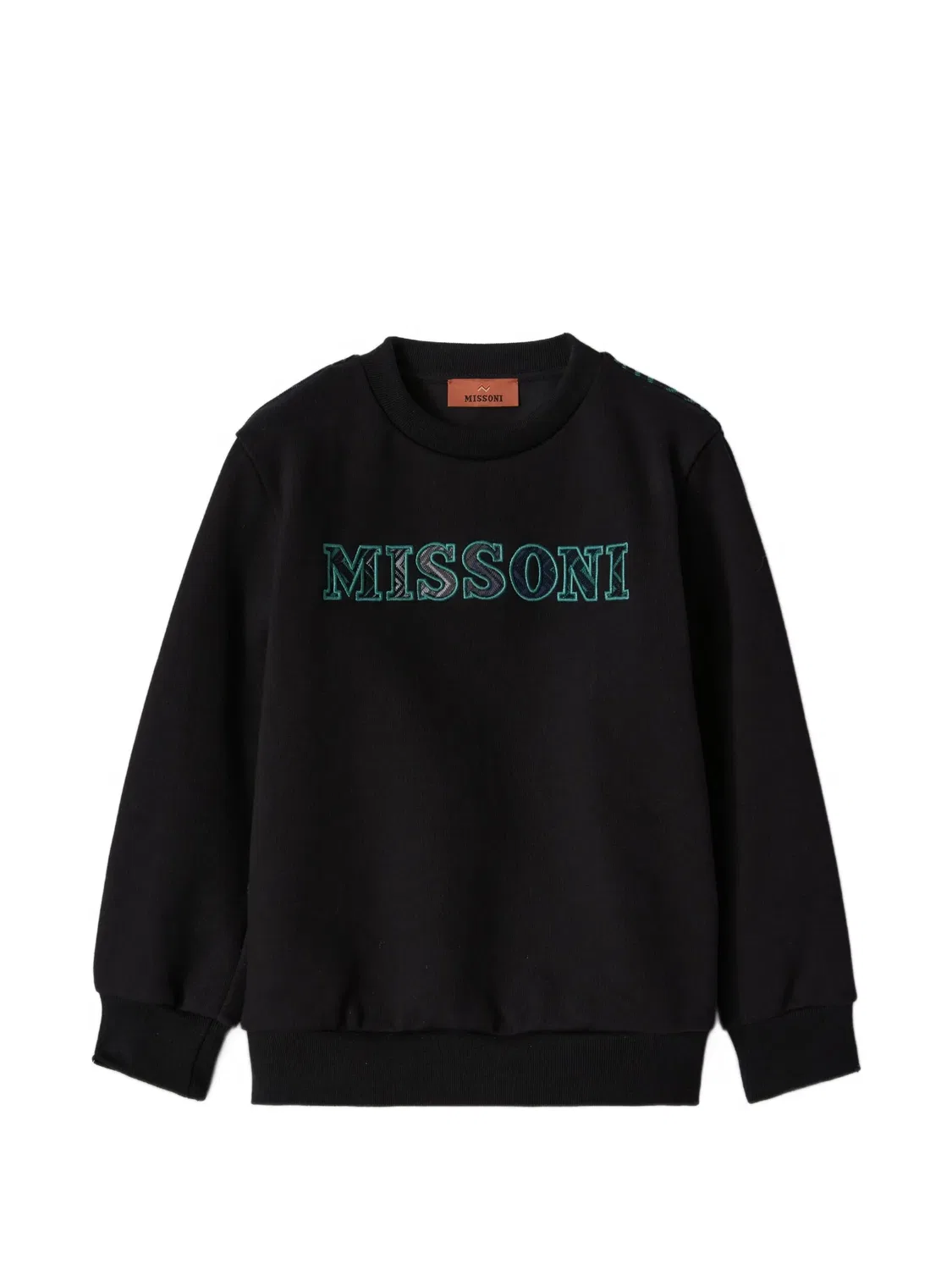 Худи с принтом зигзаг и вышитым логотипом Missoni, черный