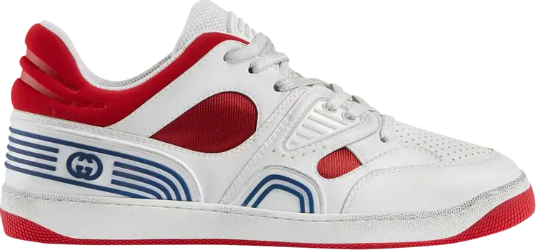

Кроссовки Gucci Basket Low White Demetra Red, белый