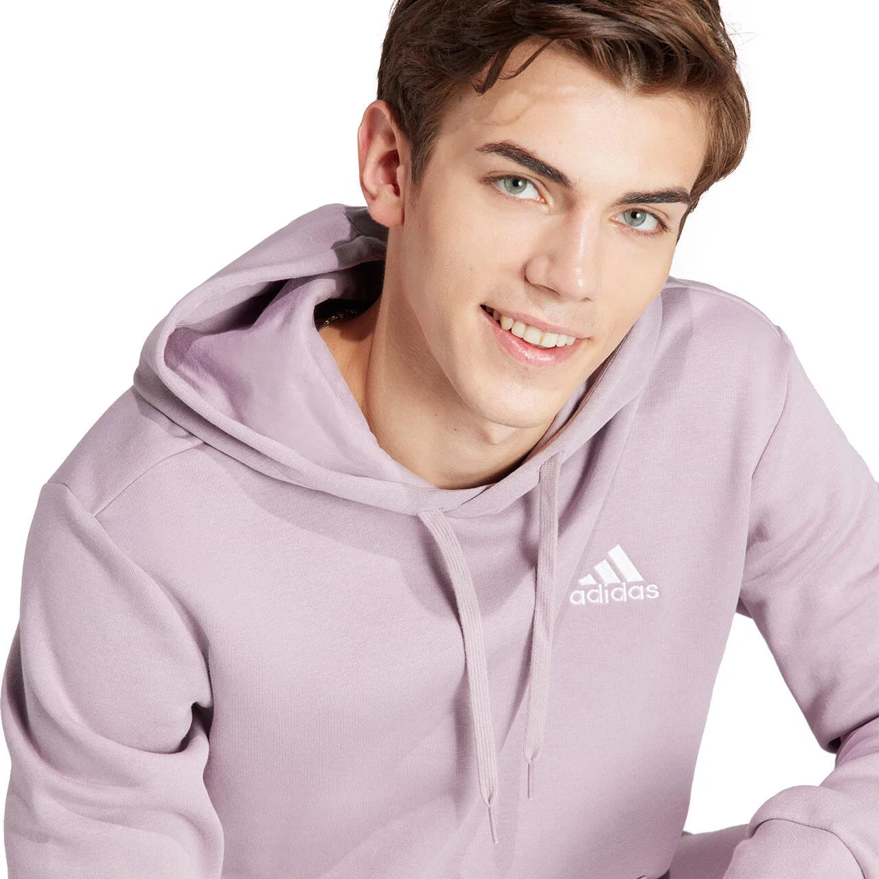 Мужское худи из флиса с высоким содержанием хлопка adidas Essentials, Royal Purple / Violet — фото 4