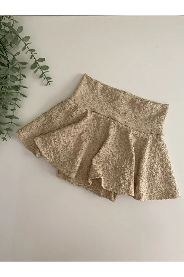 Детское боди для новорожденных с коротким рукавом Lolidenss, Beige Shorts Skirt — фото 3