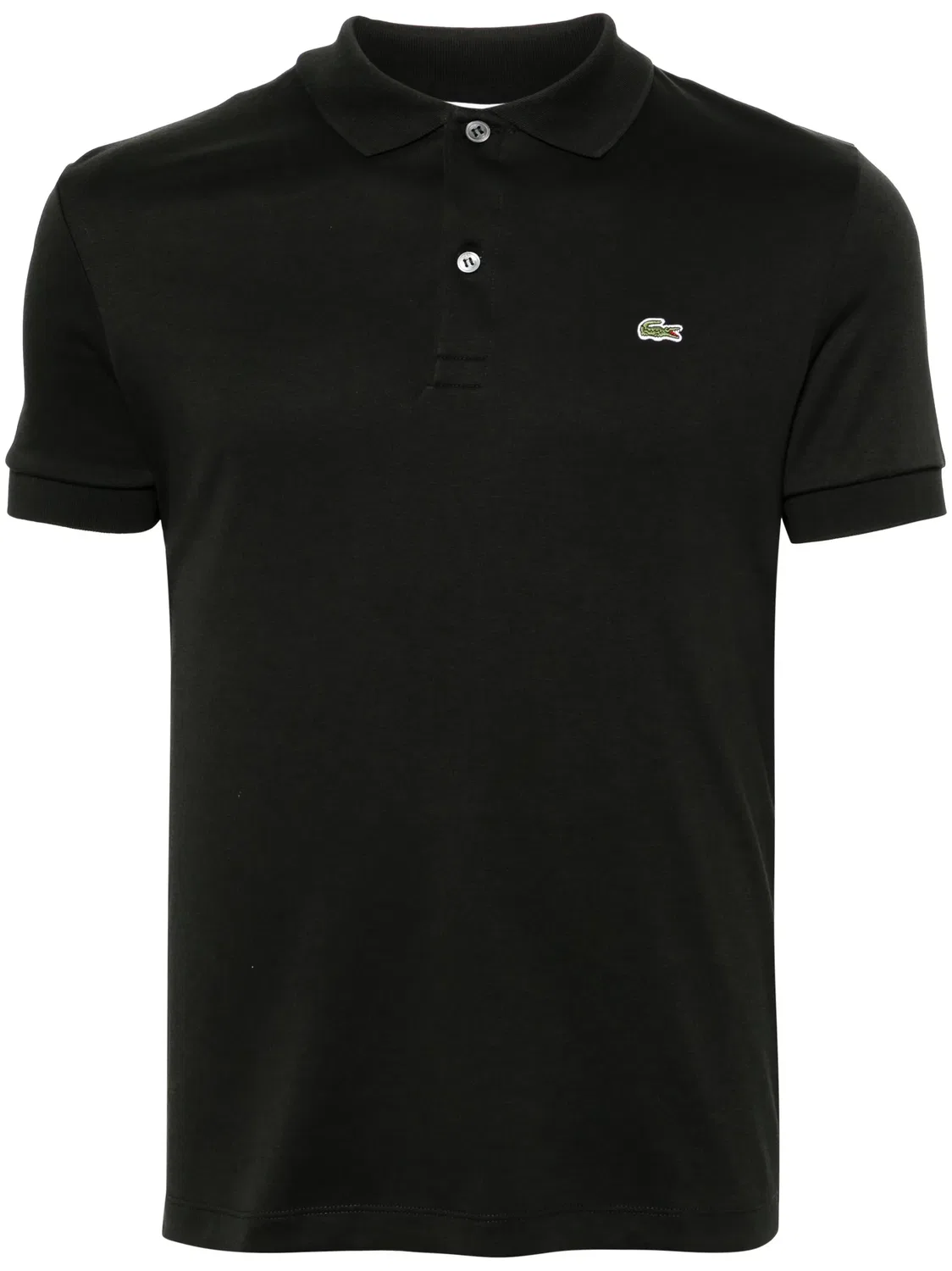 Поло с логотипом из джерси Lacoste, черный