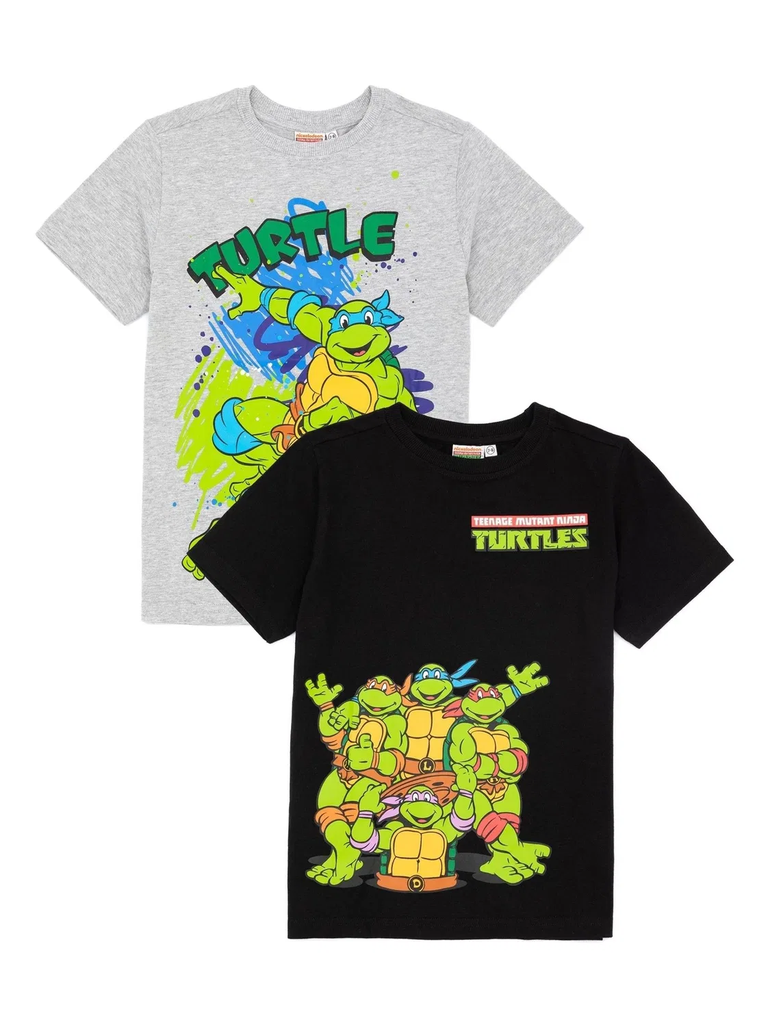 Футболка Teenage Mutant Ninja Turtles 2 Pack Vanilla Underground, серый/черный