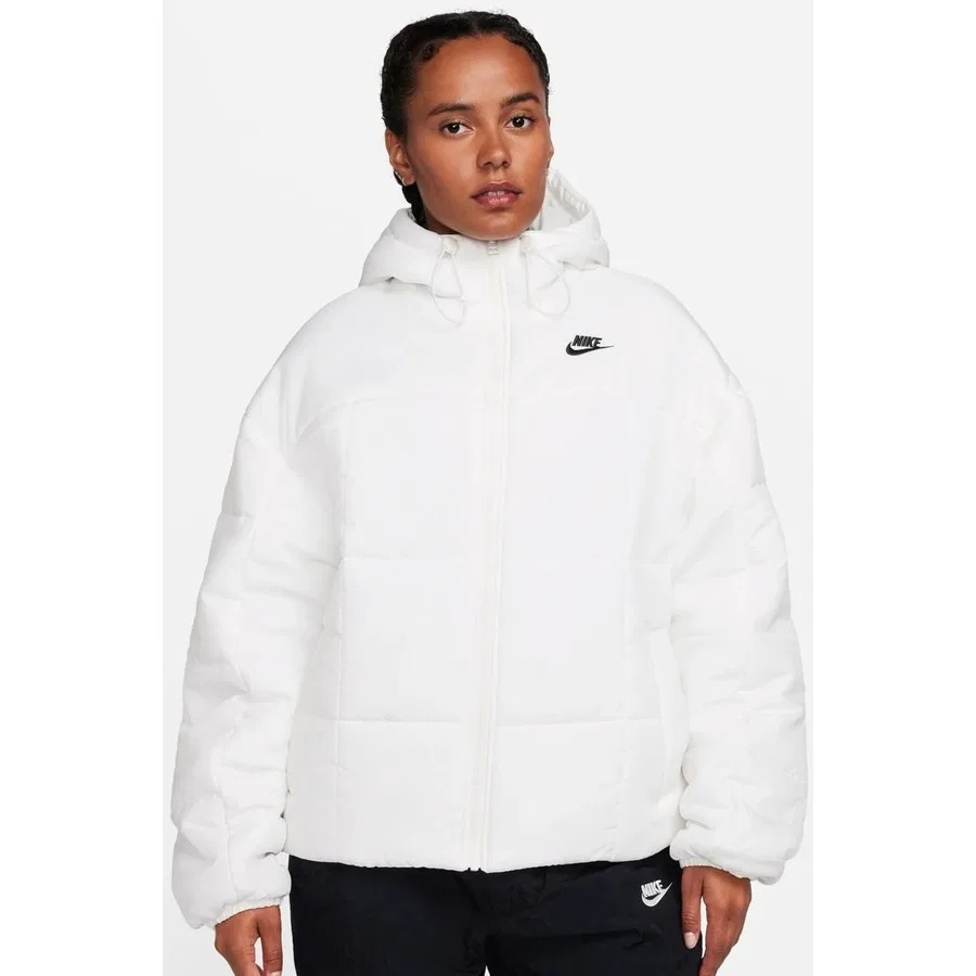 Женский пуховик с капюшоном Therma Fit Classic Puffer Nike, Белый