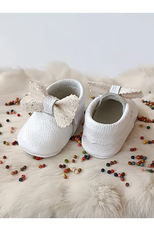 Детские туфли-лодочки кожаные для девочек Sofia white stoned Hodore, White Stone — фото 3