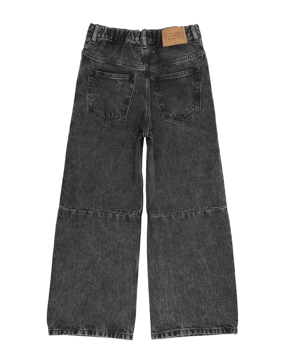 Детские джинсы для мальчиков с потертостями MM6 Maison Margiela, черный — фото 2