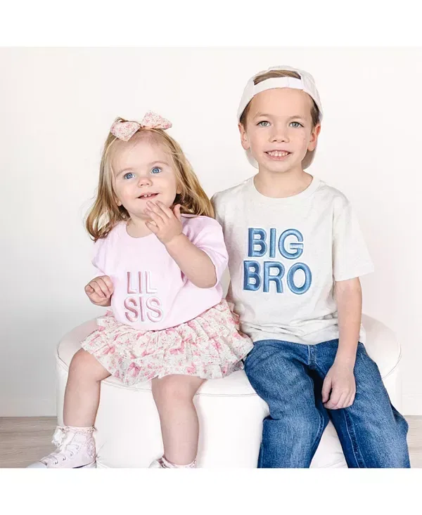 Детский комбинезон для девочек с вышивкой Lil Sis Sweet Wink, Ballet Pink — фото 2
