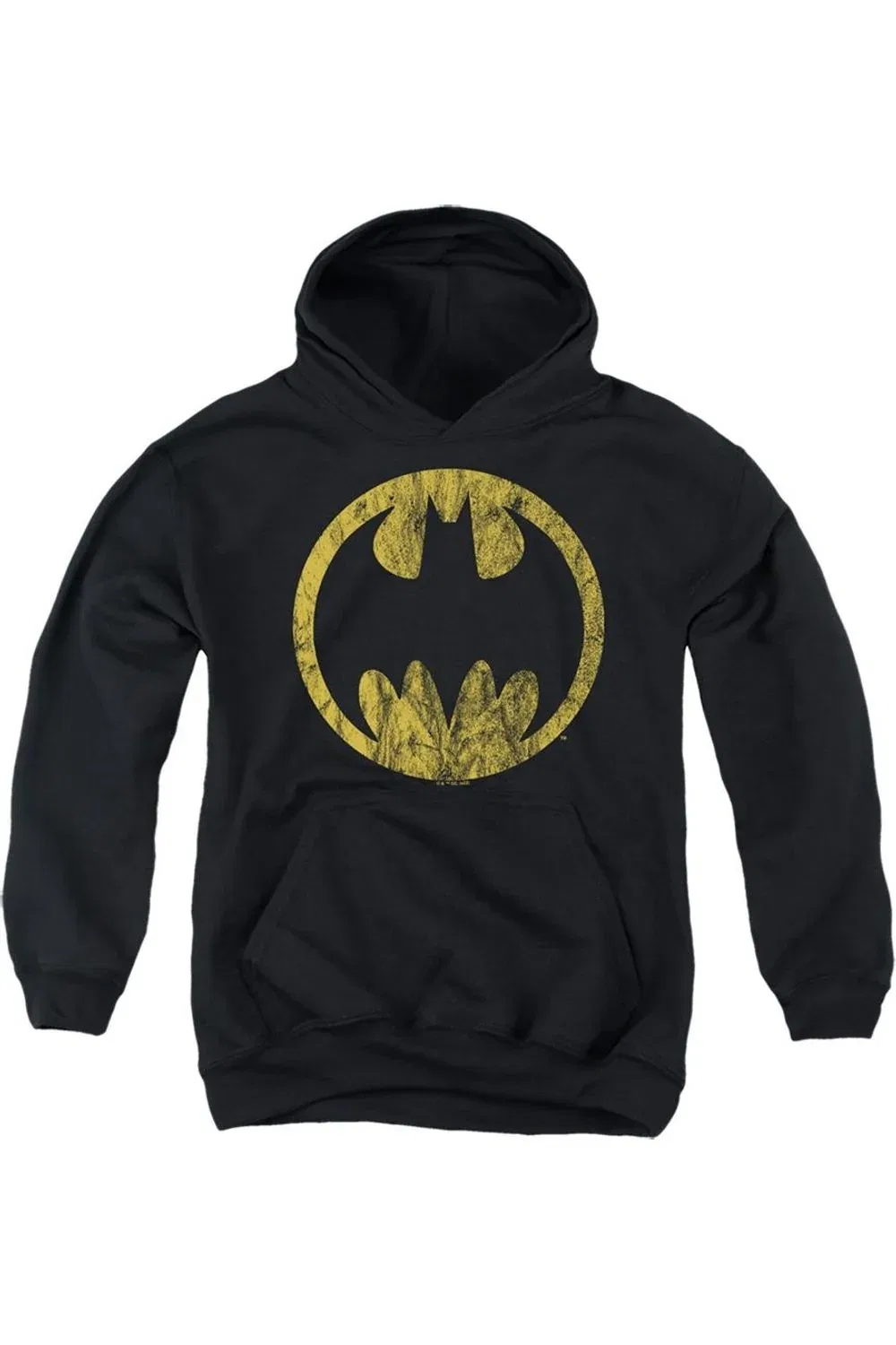 Детское худи с капюшоном с принтом Batman Circle Gildan, Black