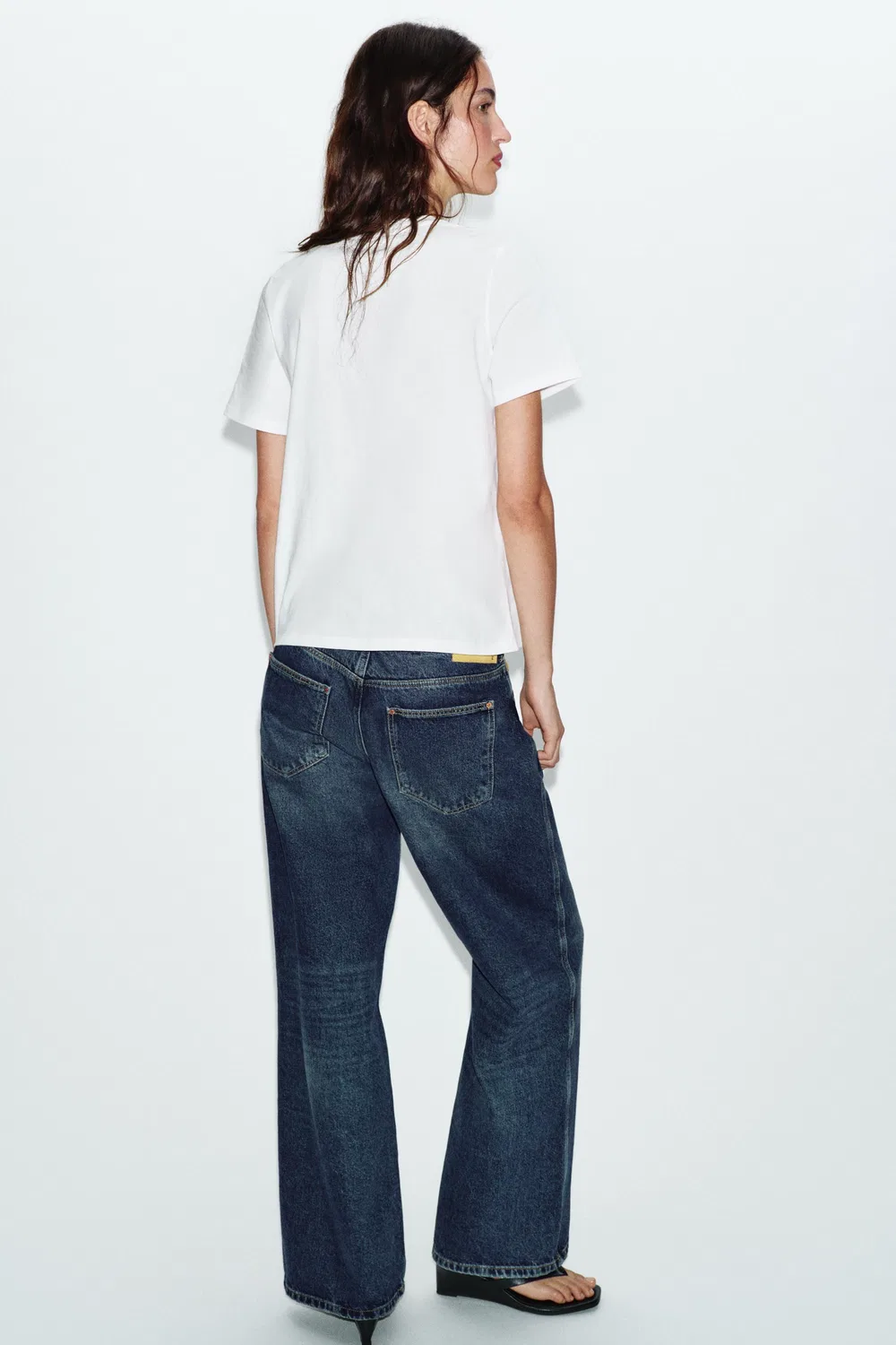 Футболка с рельефным цветочным рисунком ZARA, White — фото 3