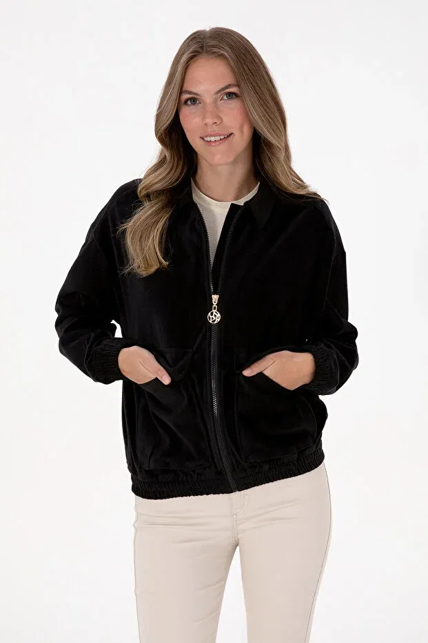 Женское пальто с длинным рукавом U.S. Polo Assn., Black
