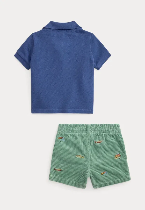 Комплект из поло и шорт, хлопок, Cotton mesh polo shirt & corduroy short set, Polo Ralph Lauren, old royal — фото 2