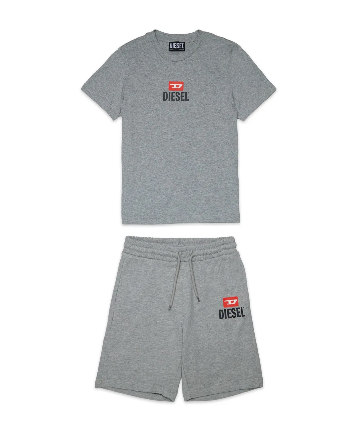 Детская футболка с коротким рукавом с принтом бренда DIESEL KIDS, Grey