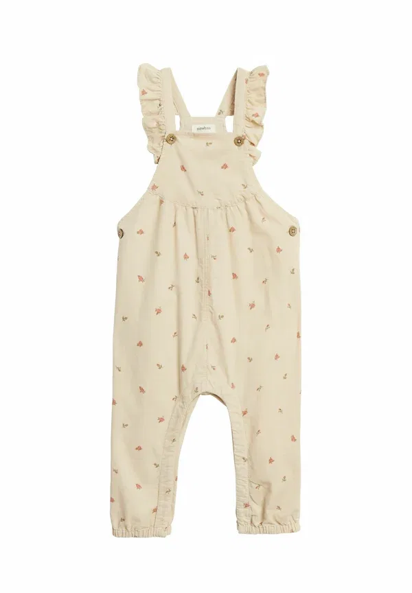 Комбинезон хлопковый Dungarees Newbie, Beige, бежевый — фото 2