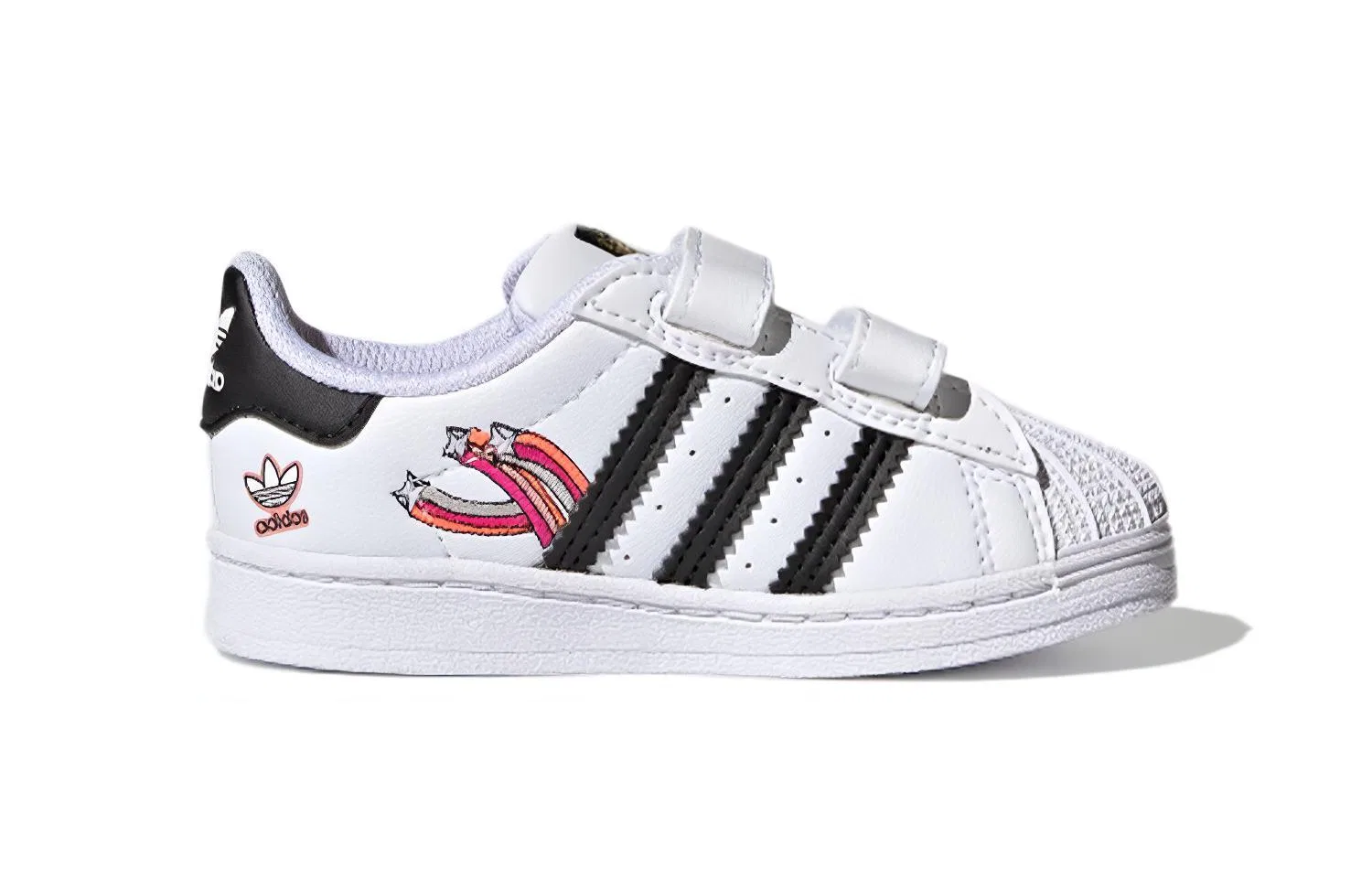 Детские кроссовки для малышей с принтом SUPERSTAR Cf I Adidas Originals, Белый — фото 3