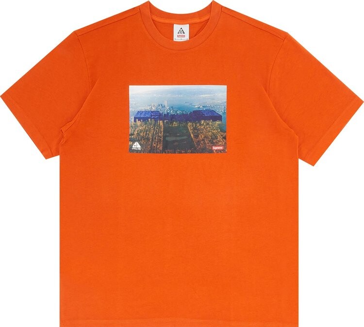 

Футболка Supreme x Nike ACG Grid Tee 'Orange', оранжевый