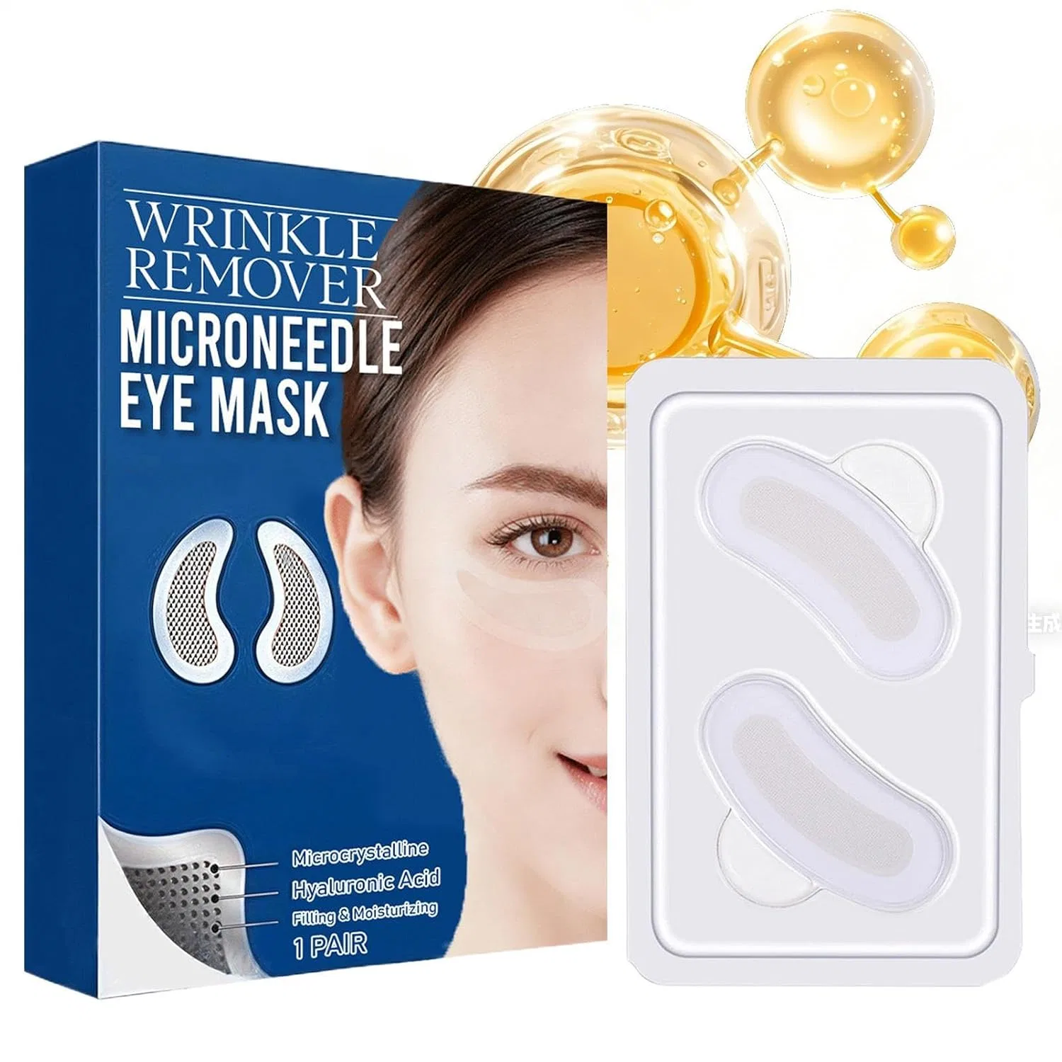 Микроигольчатые патчи для глаз, Generisch, 1 шт