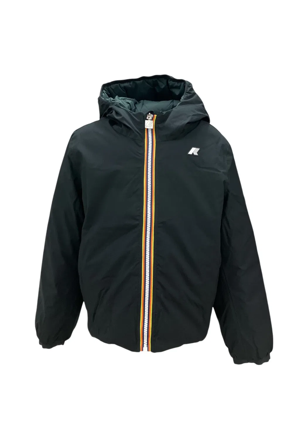 Зимняя куртка P.Jack st thermo double K-Way, Black Pure - Green Dk Jungle