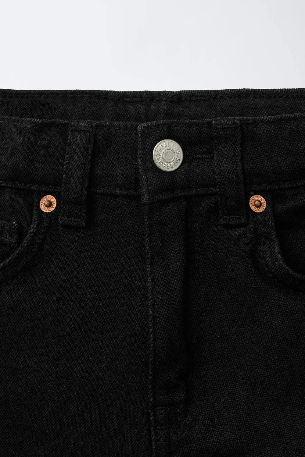 Джинсовые шорты-бермуды ZARA, Black — фото 3