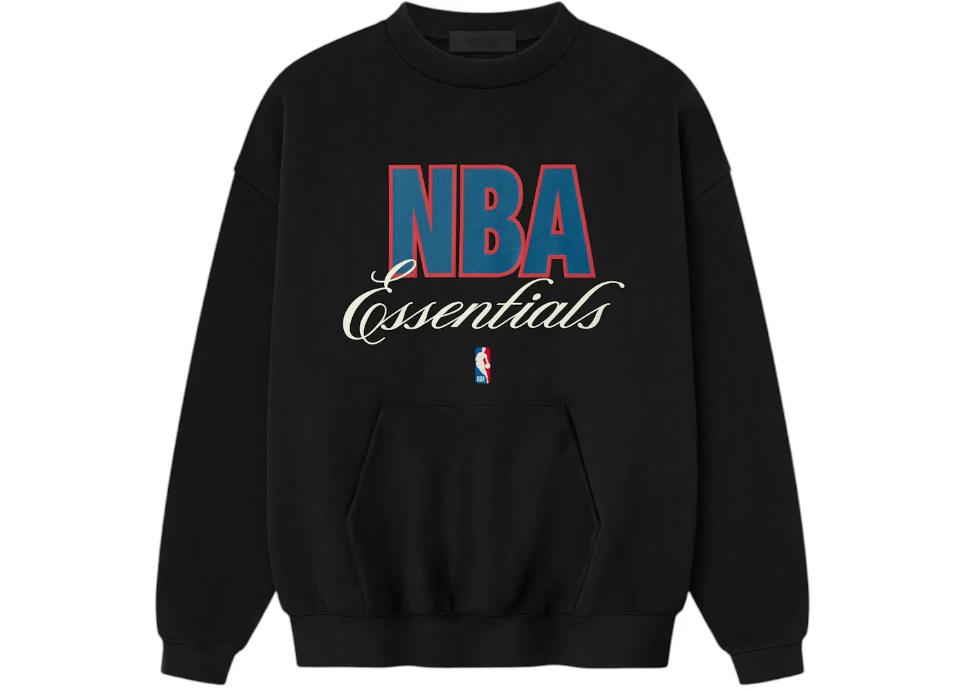 Мужской свитшот с принтом Fear of God Essentials NBA 90s Crewneck Sweatshirt, Black