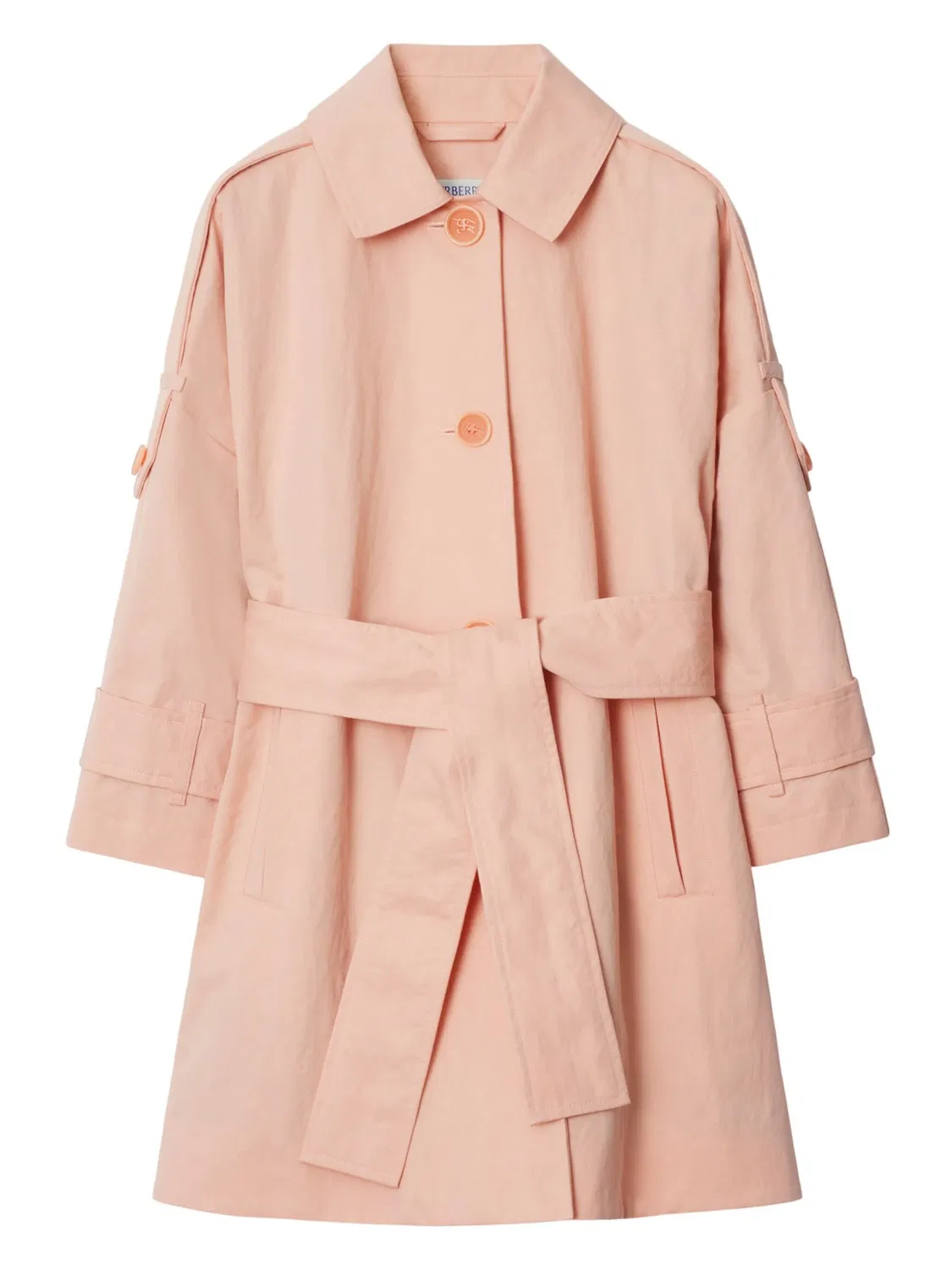 Burberry Кашемировое пальто цвета персиковый розовый