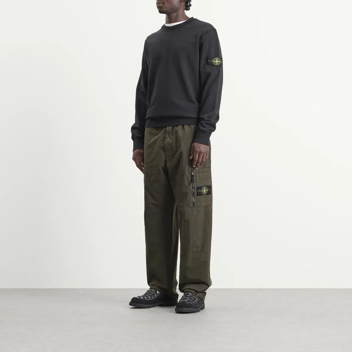 Штаны карго из органического хлопка рипстоп Stone Island, Charcoal — фото 4