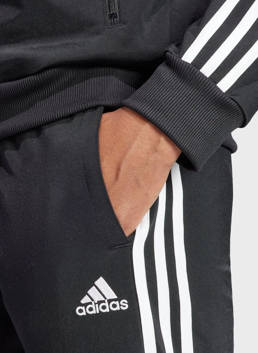 Спортивный костюм с лампасами Essentials 3-stripes Adidas, черный — фото 3