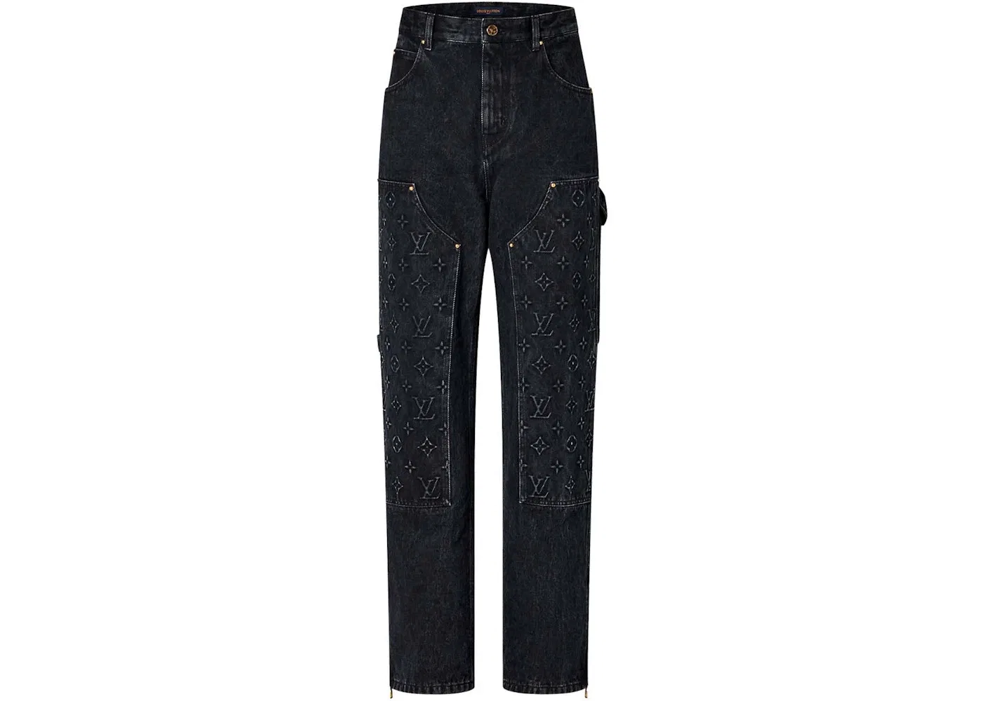 Мужские джинсы деним Carpenter Jean Louis Vuitton, Black