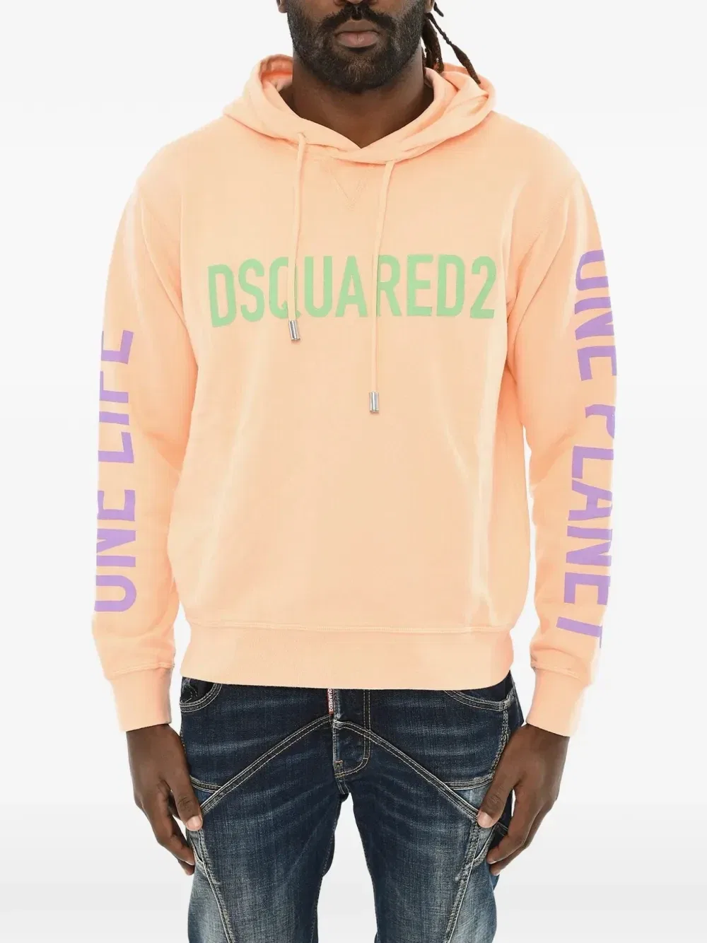 Худи с принтом логотипа One Life Cool Dsquared2, оранжевый
