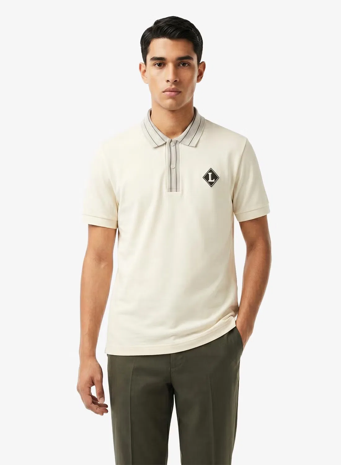 Поло классического кроя с нашивкой Lacoste, лапландия