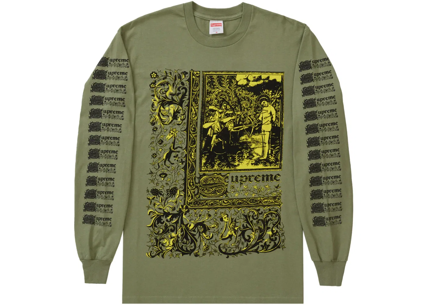 Мужская футболка с длинным рукавом Supreme Saint Sebastian L/S Tee, Olive