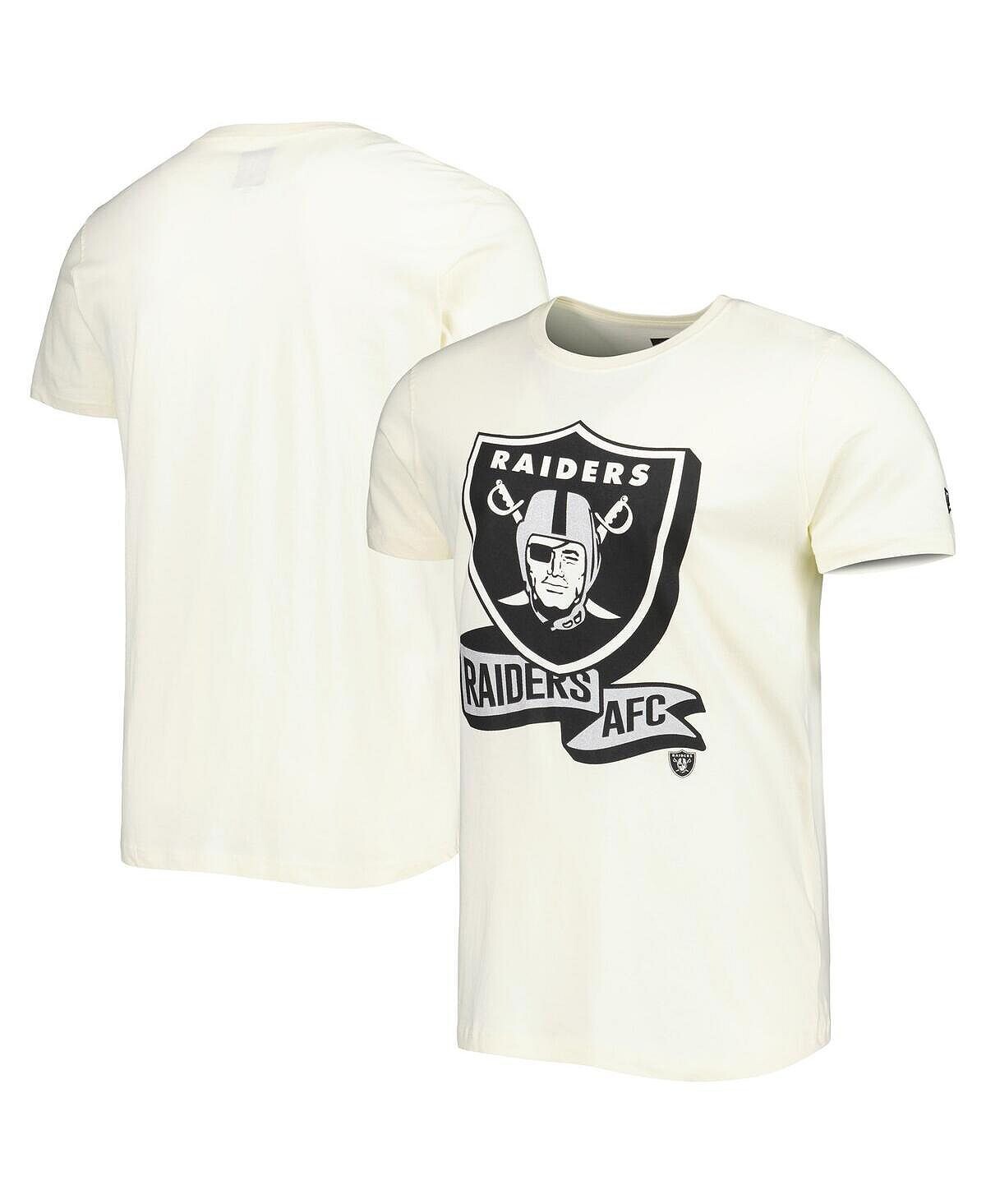

Мужская кремовая футболка las vegas raiders sideline chrome New Era, кремовый