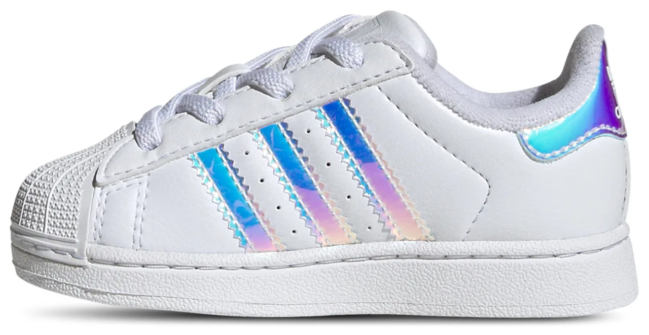 Кроссовки для девочек Superstar II Elastic Lace Adidas, цвет White/Multi — фото 2