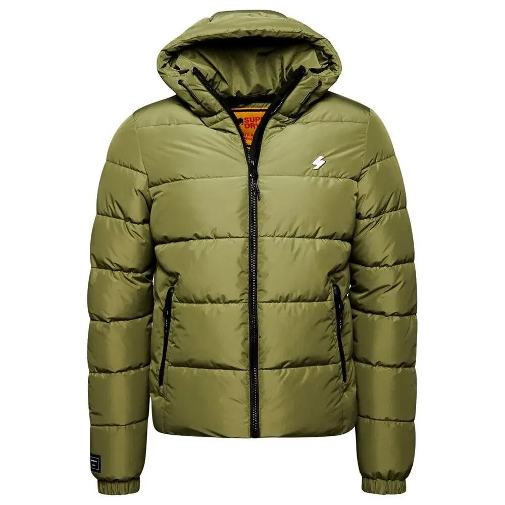 Мужская стеганая куртка с капюшоном Superdry Sports, Зеленый
