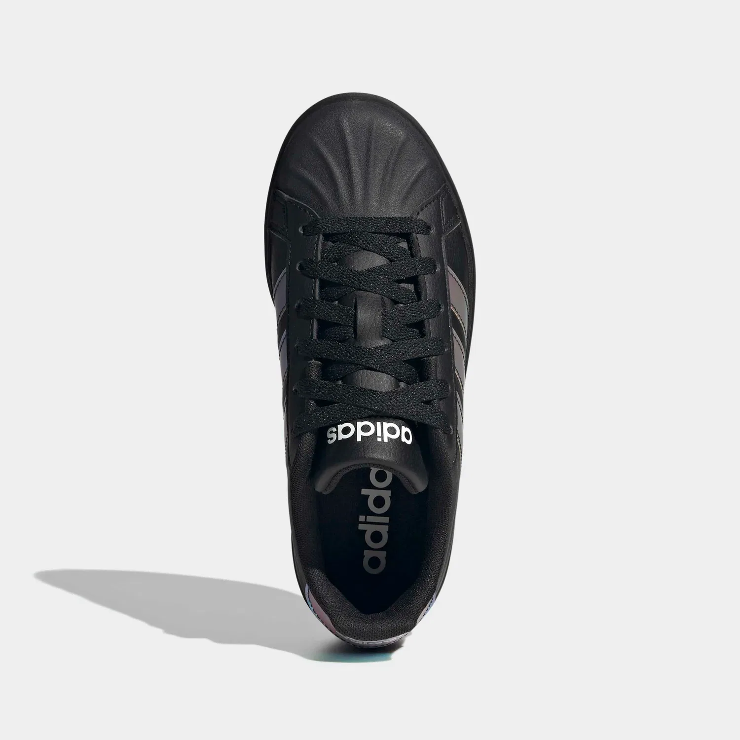 Детские кроссовки с мыском из резины Adidas Sportswear, Core Black/Iridescent/Ftwr White — фото 4