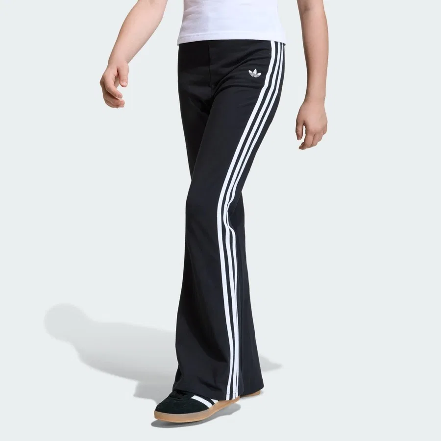 Детские спортивные тайтсы с заниженным шагом с 3 полосками adidas Originals, Черный