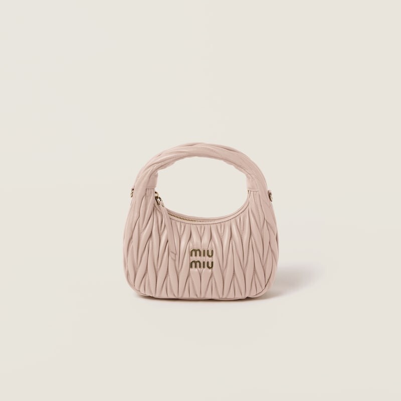 

Сумка-Хобо Wander из стеганой кожи наппа Miu Miu, розовый