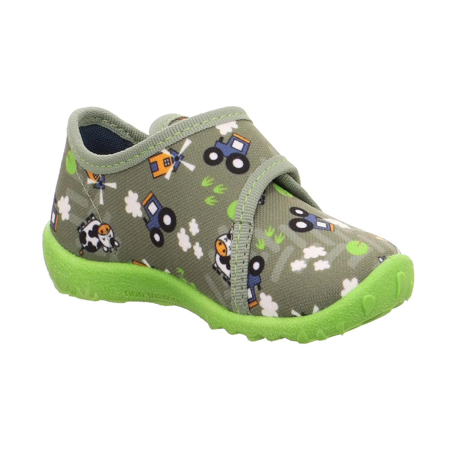 Домашние тапочки закрытые с принтом SPOTTY Superfit, зеленый — фото 2