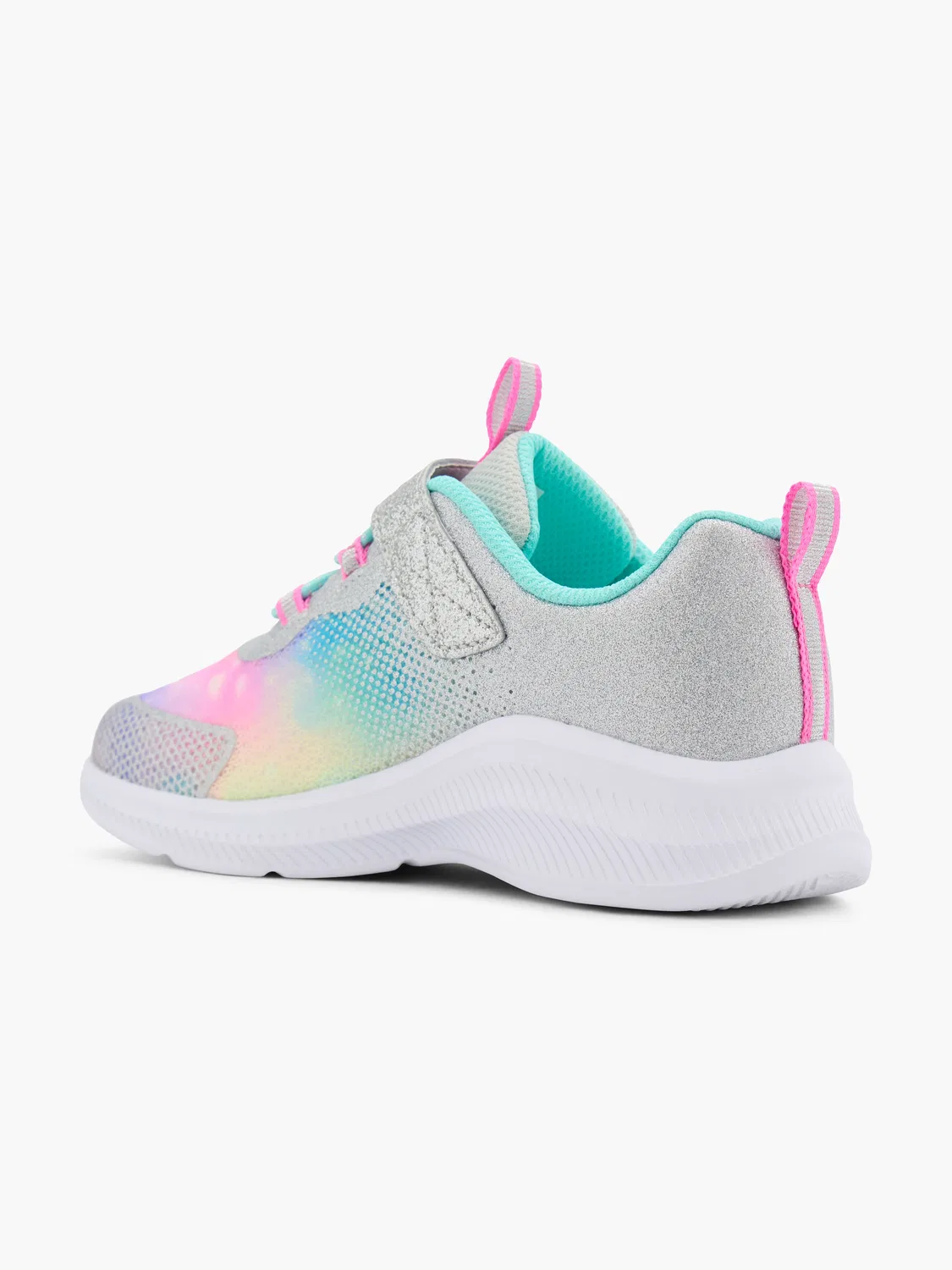 Детские кроссовки с подсветкой Skechers INFINITE HEART LIGHTS, серебристый — фото 3