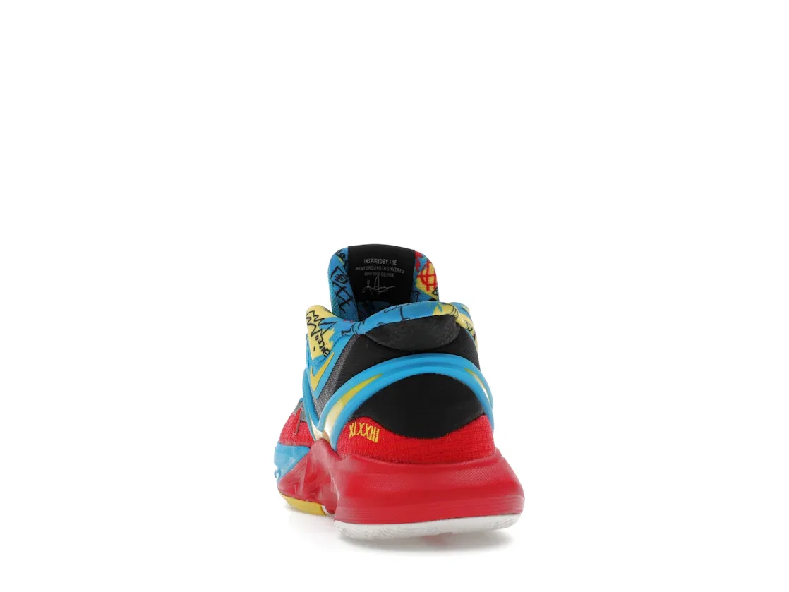 Детские кроссовки для баскетбола Nike Kyrie 8 GO SE, Black/Blue/Tour Yellow — фото 4