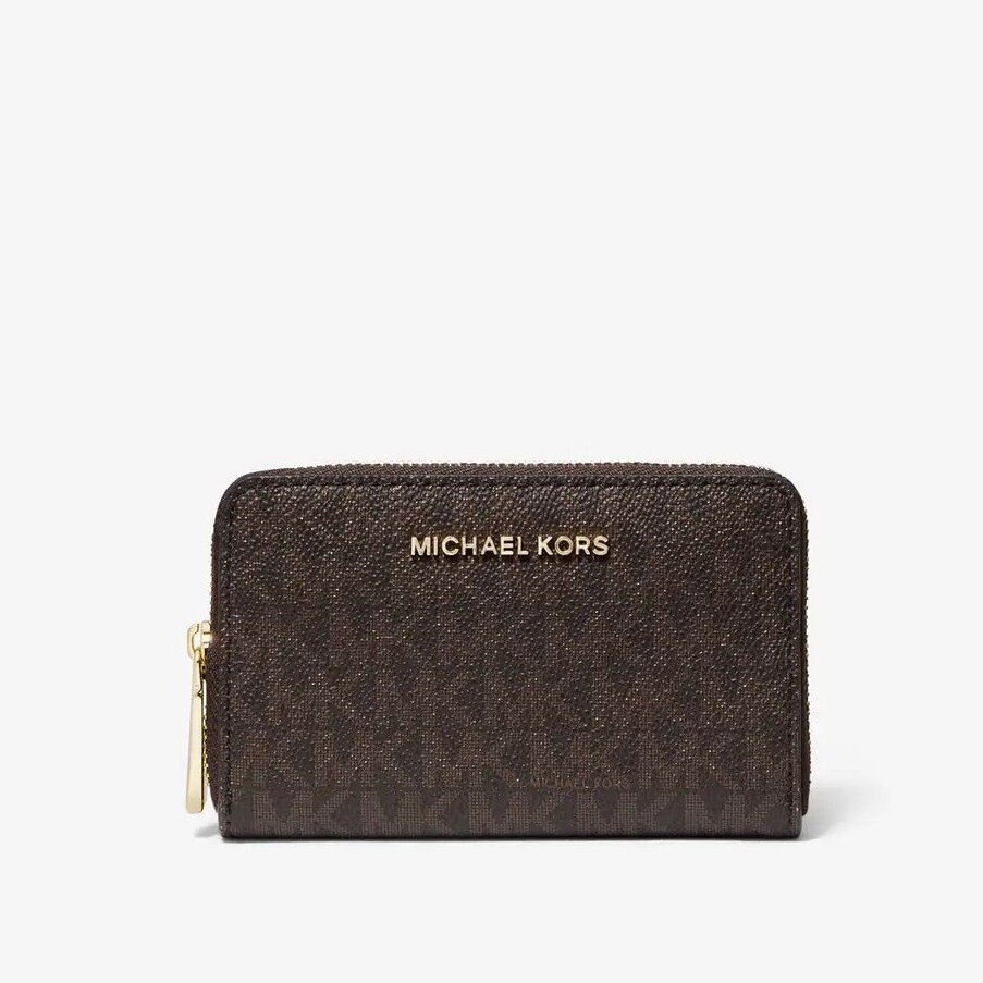 

Кошелек Michael Michael Kors Small Logo and Leather, коричневый