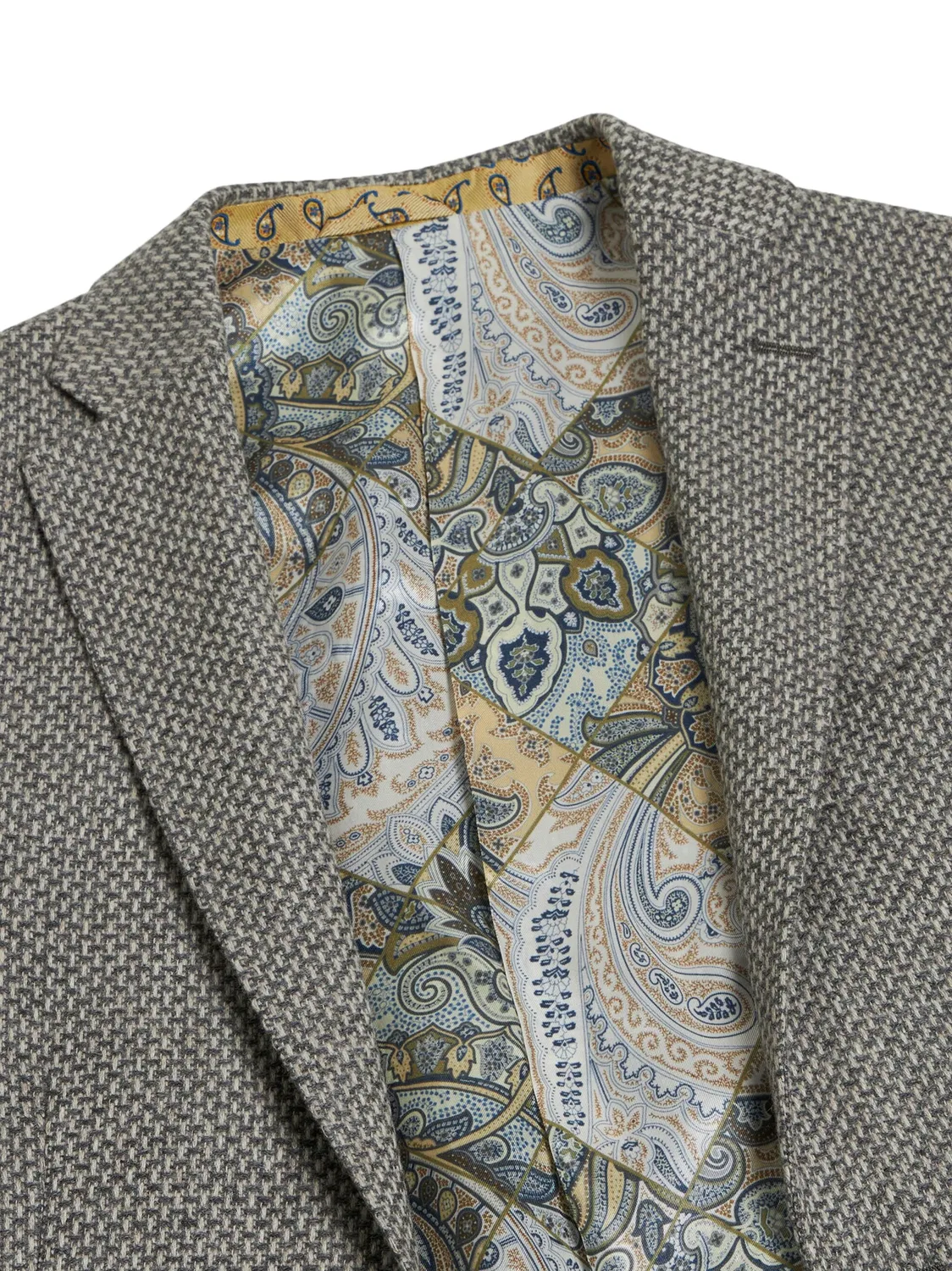 Однобортный шерстяной пиджак ETRO, серый — фото 4