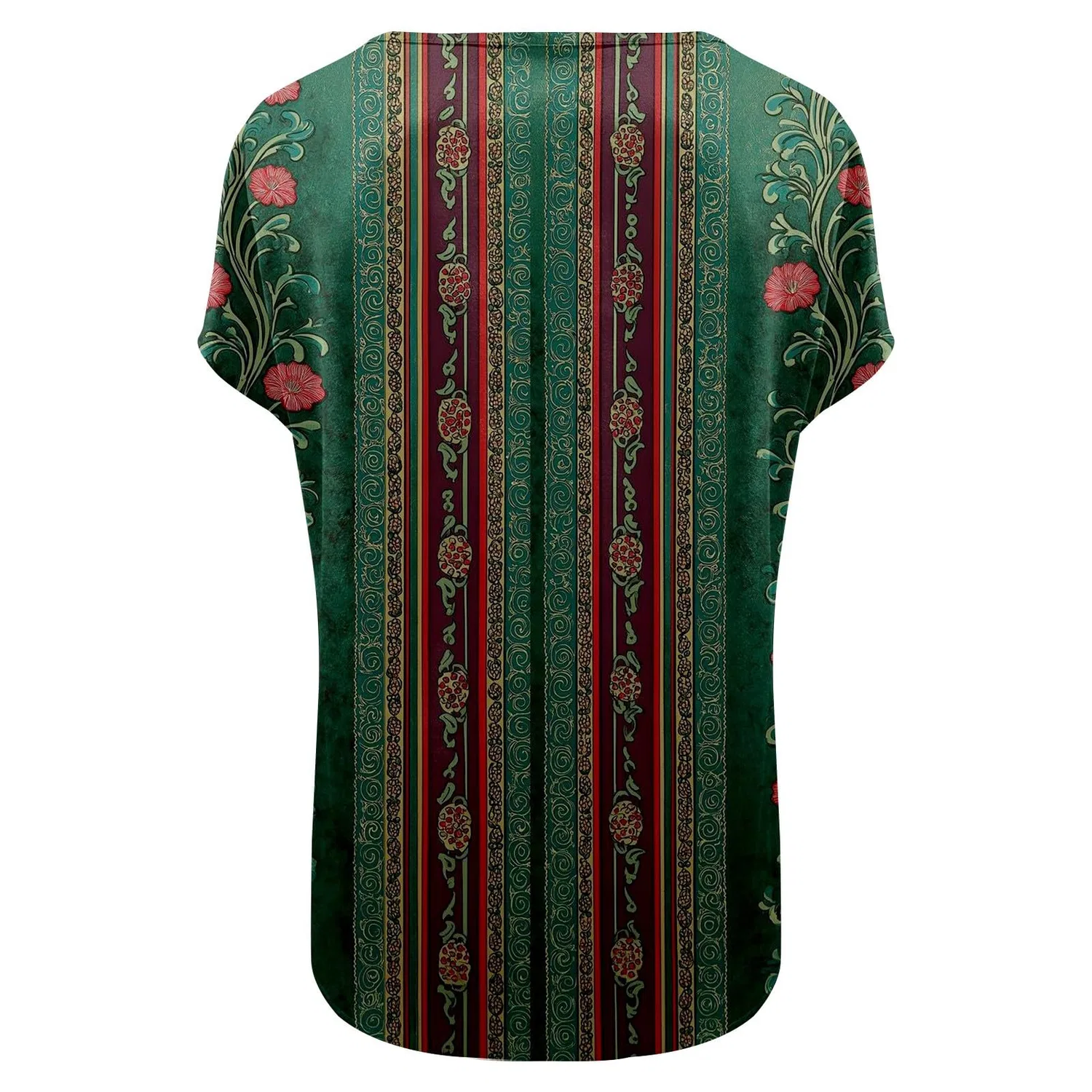 Женская блузка с коротким рукавом из шелкового сатина, Z12-green Satin Blouses for Women — фото 4