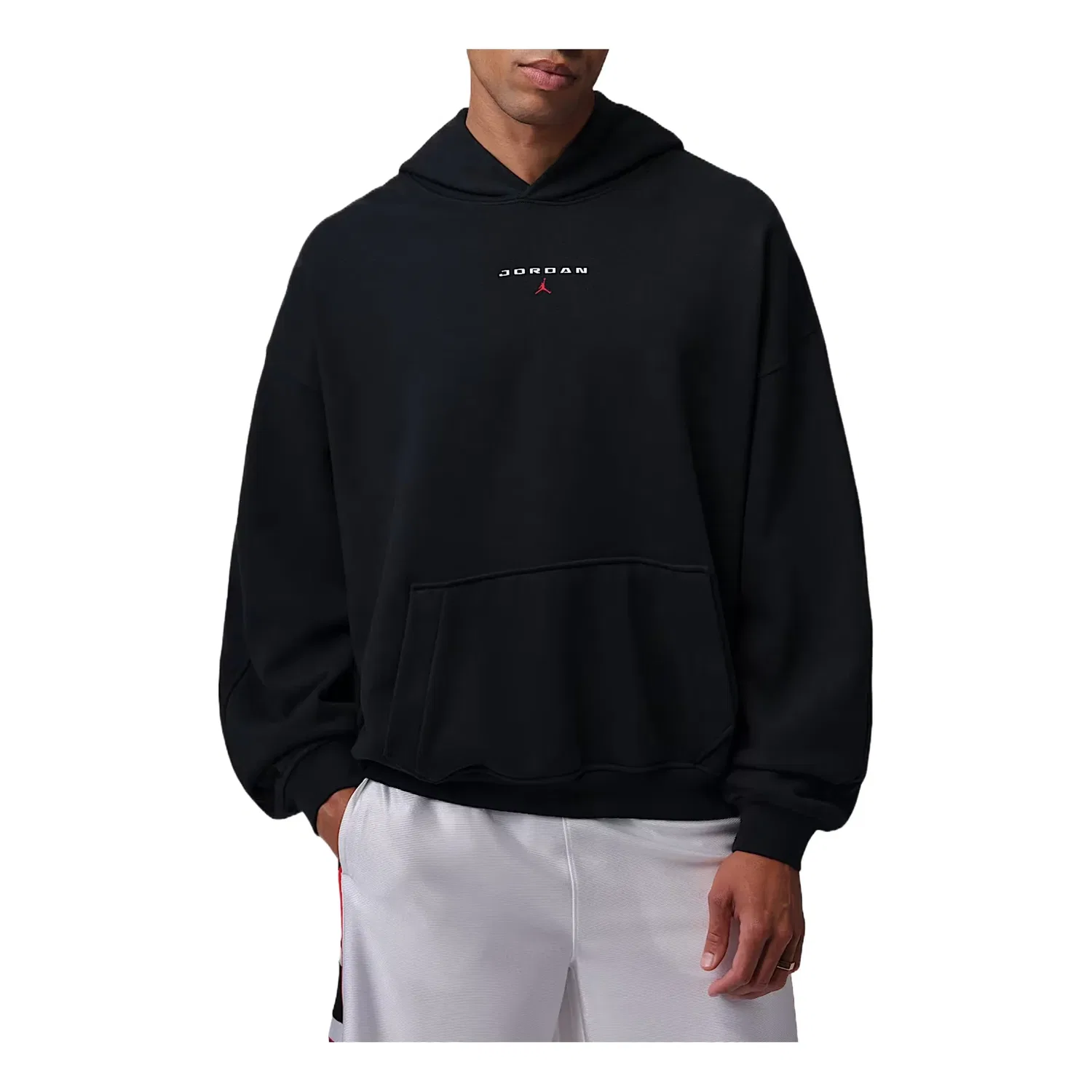 Мужское худи флисовый с оверсайз-кроем Jordan Flight Fleece Oversized Hoodie, черный