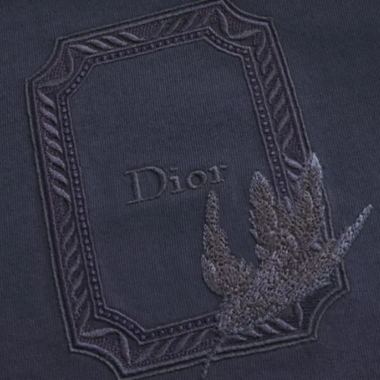 Мужская футболка с круглым вырезом, прямой крой, DIOR, Blue — фото 3