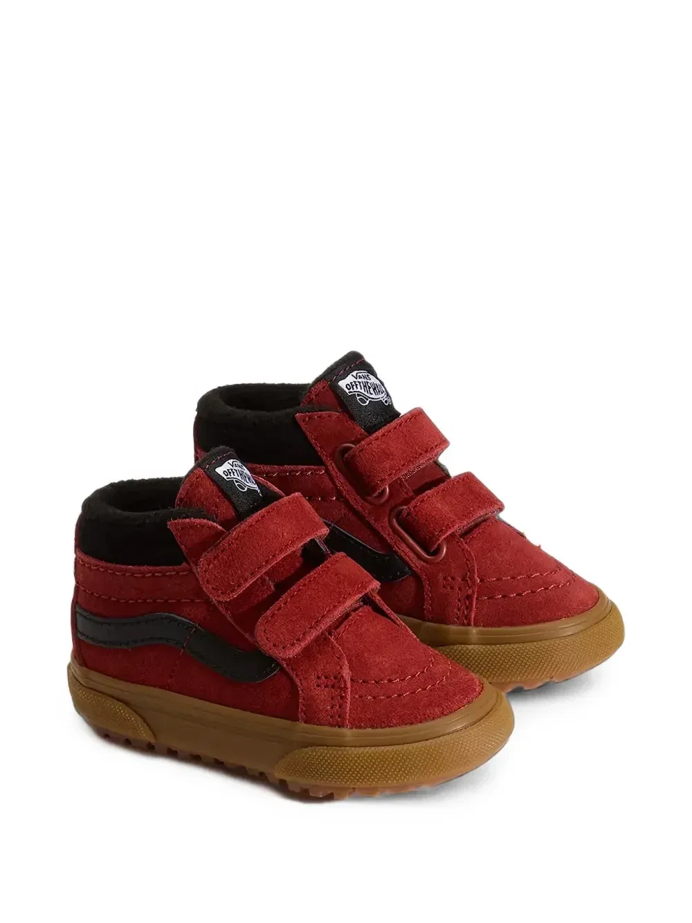 Кроссовки SK8-Mid V с липучками Vans Kids, красный
